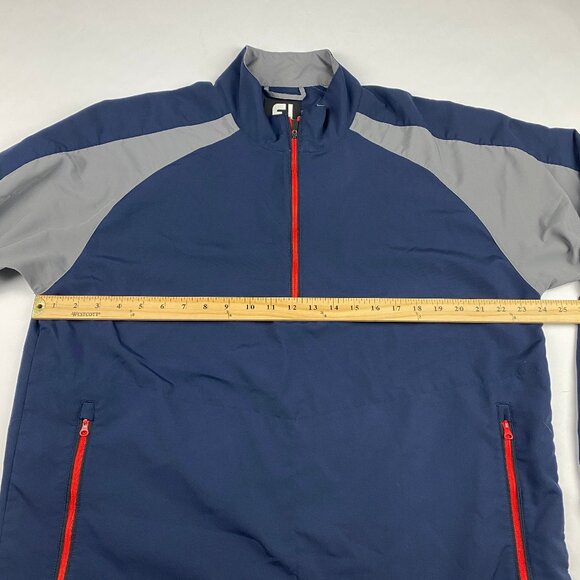 Footjoy FJ Mens Golf Jacket Blue and Gray Size Large - Flaw - Picture 12 of 16